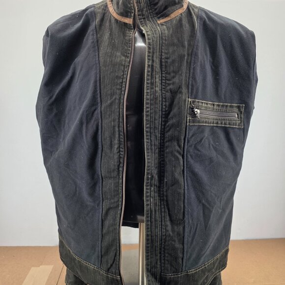 Kuhl Jacket Black FadeVintage Patina Dye Canvas Fleece Burr Lined Zip Men XLarge - Picture 14 of 15